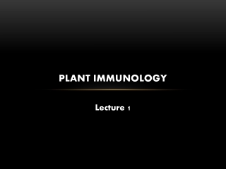 Plant Immunology