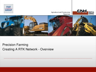 Precision Farming Creating A RTK Network - Overview