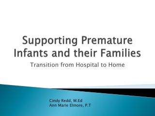 Supporting Premature Infants and their Families