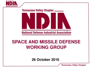 SPACE AND MISSILE DEFENSE WORKING GROUP