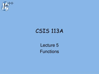 CSIS 113A