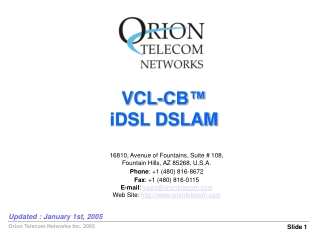 VCL-CB™ iDSL DSLAM