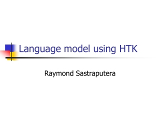 Language model using HTK