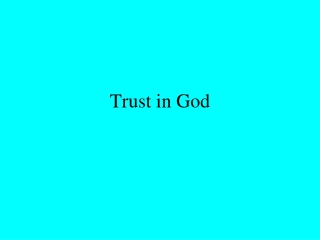 Trust in God