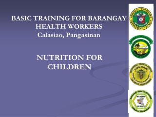 BASIC TRAINING FOR BARANGAY HEALTH WORKERS Calasiao, Pangasinan