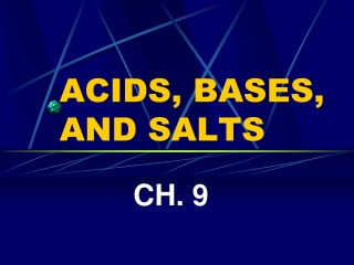 ACIDS, BASES, AND SALTS