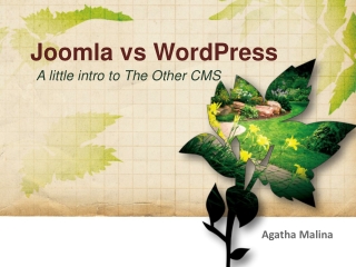 Joomla vs WordPress