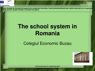 The school system in Romania