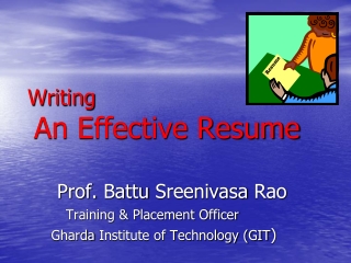 Writing An Effective Resume