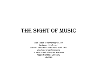 The Sight of Music