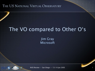 The VO compared to Other O‘s