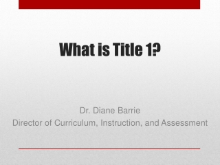 What is Title 1?