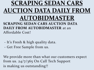 SCRAPING SEDAN CARS AUCTION DATA DAILY FROM AUTOBIDMASTER
