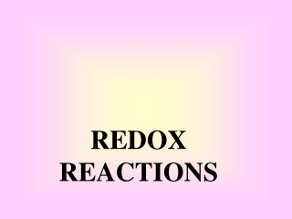 REDOX REACTIONS