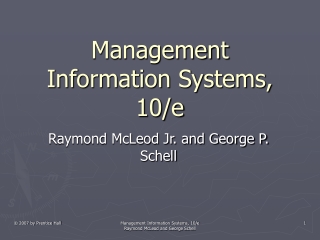 Management Information Systems, 10/e