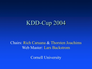 KDD-Cup 2004