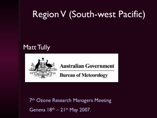 Region V (South-west Pacific)