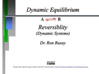 Dynamic Equilibrium Reversiblity (Dynamic Systems)