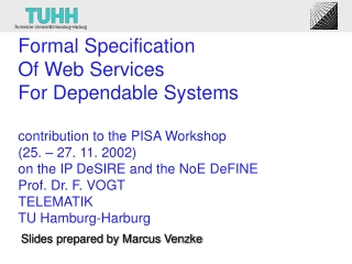 Slides prepared by Marcus Venzke