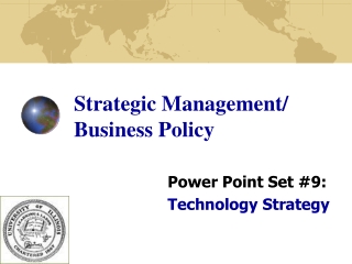 Strategic Management/ Business Policy