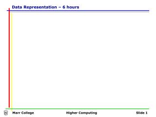 Data Representation – 6 hours