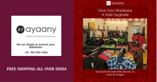 Indian designer wear - online fashion shopping site - Ayaany