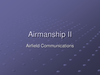 Airmanship II