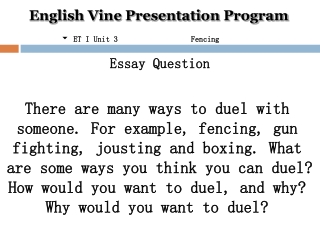 Essay Question