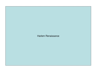 Harlem Renaissance