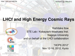 LHCf and High Energy Cosmic Rays