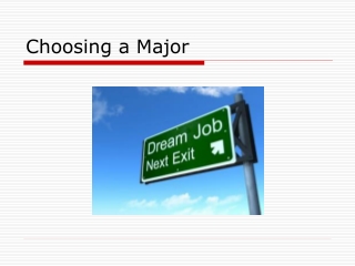 Choosing a Major