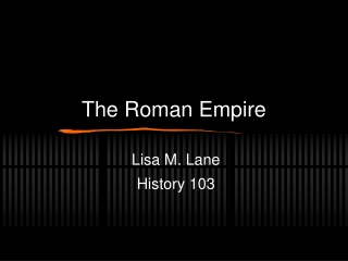 The Roman Empire