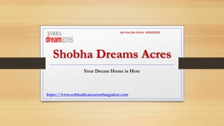 Sobha Dream Acres Phase 3 - 3Bhk Luxury Residential Apartments in Bangalore