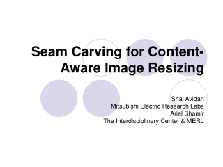 Seam Carving for Content-Aware Image Resizing