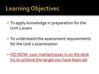 Learning Objectives