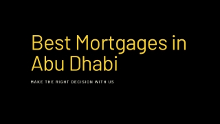 Mortgages in Abu Dhabi
