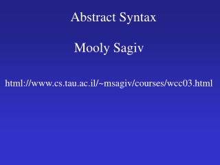 Abstract Syntax