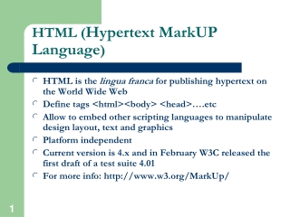 HTML ( Hypertext MarkUP Language )