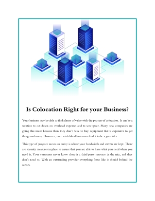 Is Colocation Right for your Business