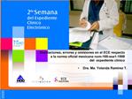 Desviaciones, errores y omisiones en el ECE respecto a la norma oficial mexicana nom-168-ssa1-1998 del expediente cl n