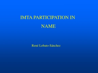 IMTA PARTICIPATION IN NAME