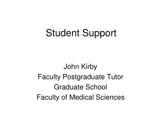 Student Support