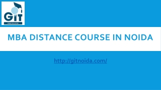 MBA Distance Course in Noida