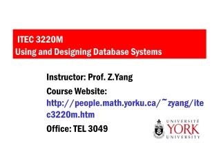 ITEC 3220M Using and Designing Database Systems