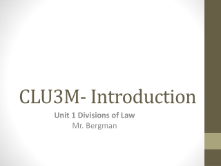 CLU3M- Introduction