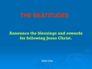 THE BEATITUDES