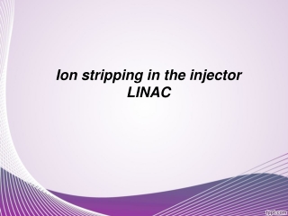 I on stripping in the injector LINAC