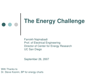 The Energy Challenge