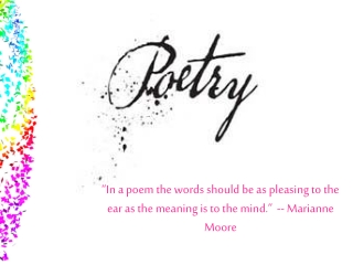 What is poetry?