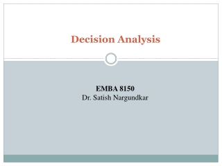 Decision Analysis